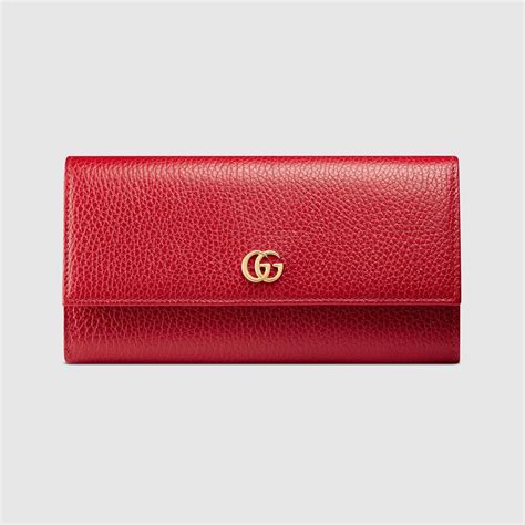 gucci leather continental wallet red|Gucci authentic wallet.